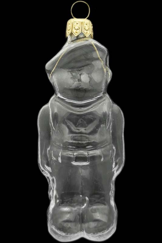 Стеклянная елочная игрушка Заготовка Десантник 10,4 см 161520000